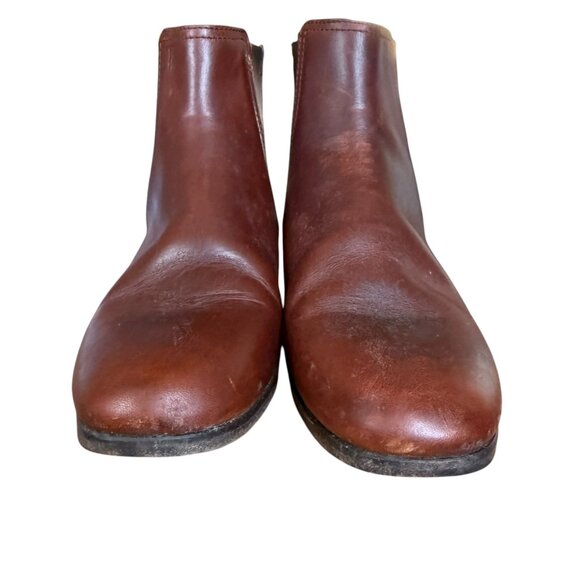 Tod's Cats Paw won't slip brown leather pull on chelsea boots - Picture 4 of 10